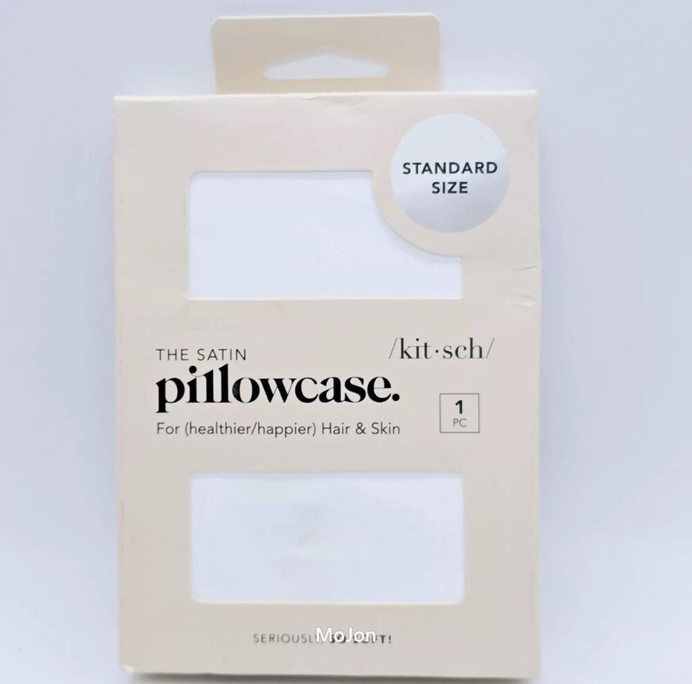 Kit•sch The Satin Pillowcase Ivory Standard Size 26”x19” Kitsch
